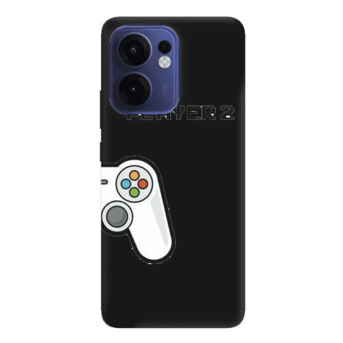 Oppo Reno 13 F Player 2 Black Colored Silicone TPU Θήκη